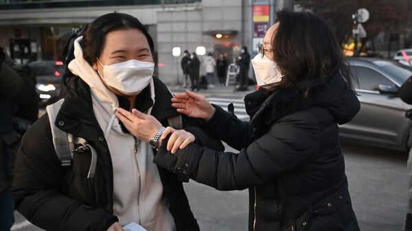 Güney Kore – Sınav – koronavirüs – öğrenci – maske  - Sputnik Türkiye