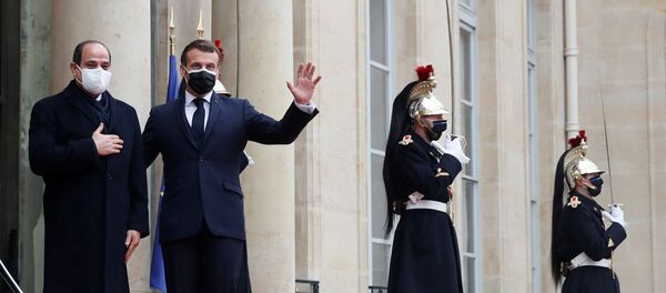 Macron, Paris'te Mısır Cumhurbaşkanı Abdulfettah es-Sisi ile görüştü - Sputnik Türkiye