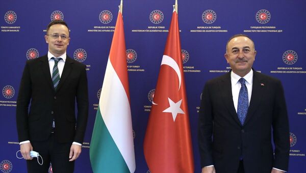 Peter Szijjarto - Mevlüt Çavuşoğlu - Sputnik Türkiye
