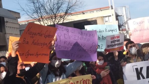 Boğaziçi Üniversitesi, protesto - Sputnik Türkiye