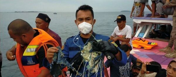 Endonezya-düşen uçak-parça - Sputnik Türkiye