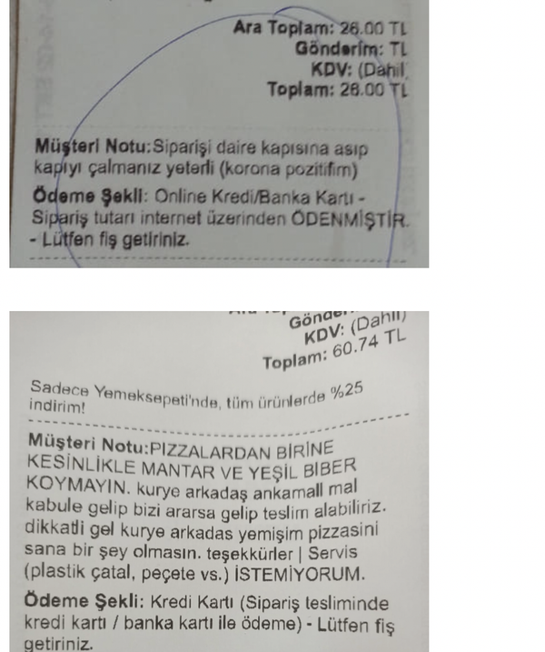 Kuryelere notlar: 'Dikkatli gel, yemişim pizzasını sana bir şey olmasın' - Sputnik Türkiye