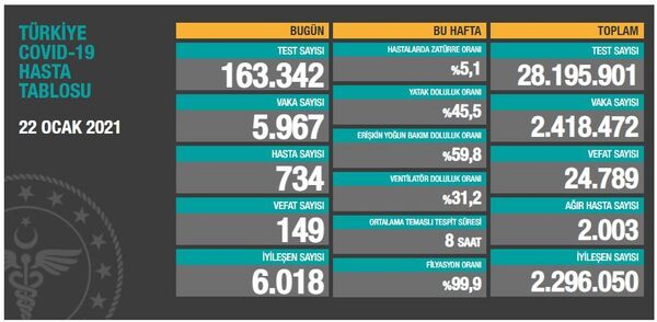 Türkiye'de koronavirüsten 149 can kaybı, 5 bin 967 yeni vaka - Sputnik Türkiye