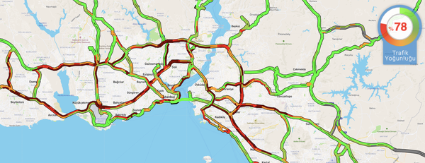 İstanbul'da trafik yoğunluğu yüzde 80'e yaklaştı - Sputnik Türkiye