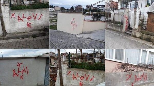 Yalova'da bazı evlerinin duvarlarına 'Alevi K' şeklinde yazı yazılmasıyla ilgili soruşturma başlatıldığı bildirildi. - Sputnik Türkiye