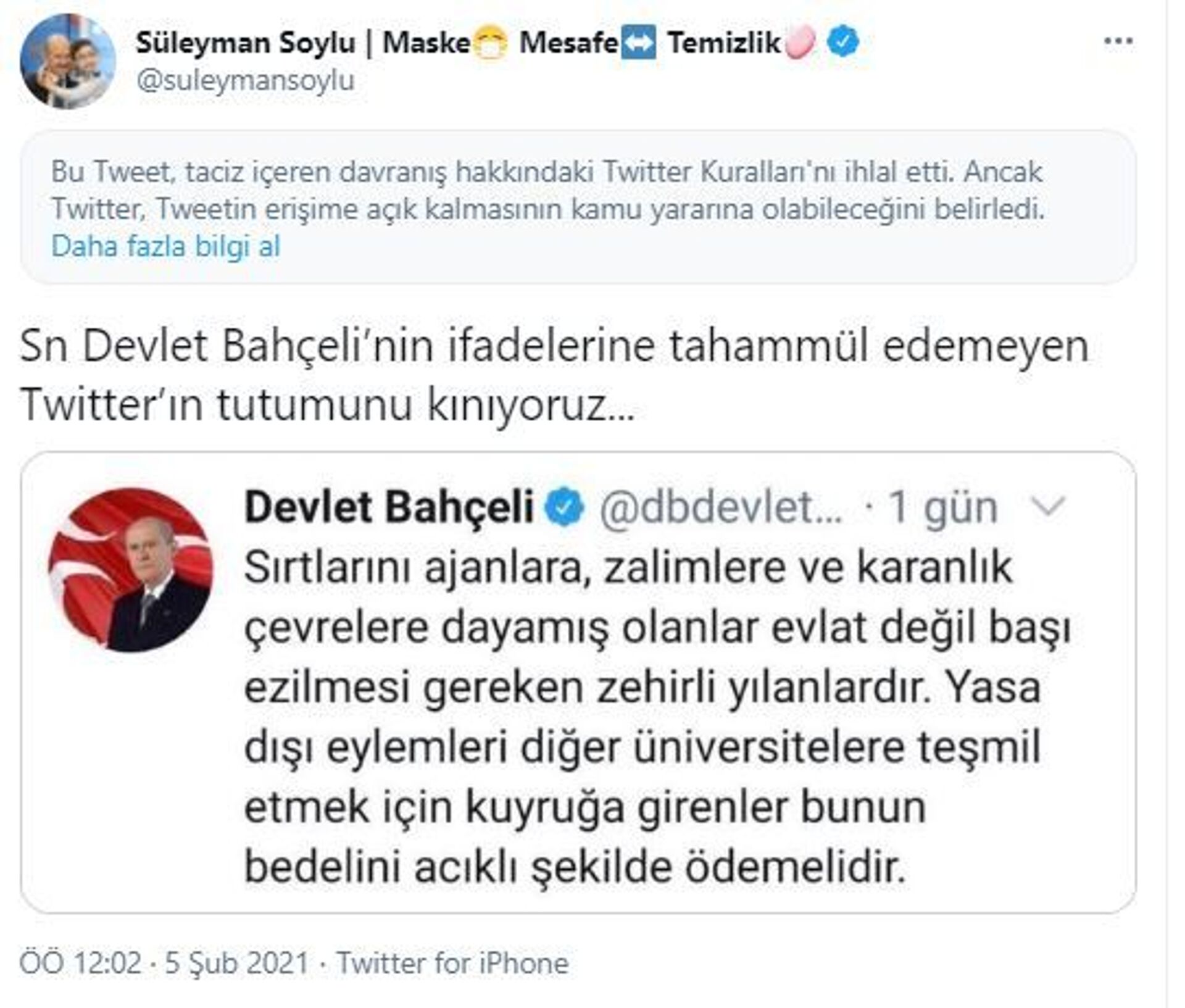 Twitter'dan İçişleri Bakanı Soylu’nun iki tweetine daha kısıtlama - Sputnik Türkiye, 1920, 05.02.2021