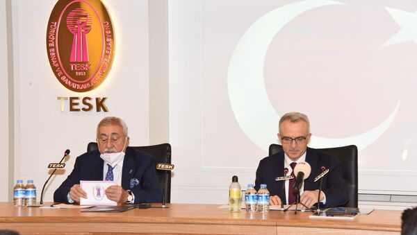 TCMB Başkanı Ağbal, TESK Başkanı Palandöken'i ziyaret etti. - Sputnik Türkiye