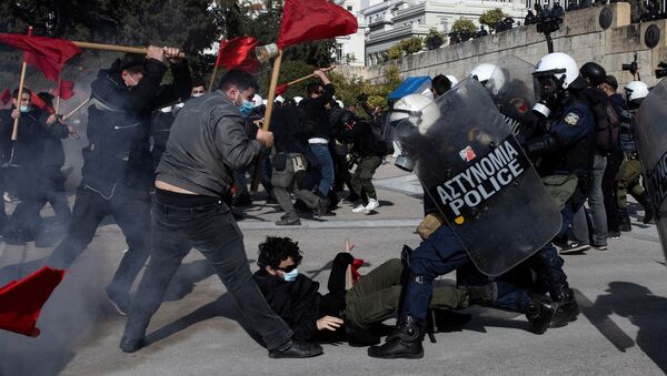 Yunanistan - öğrenci protestoları - Sputnik Türkiye