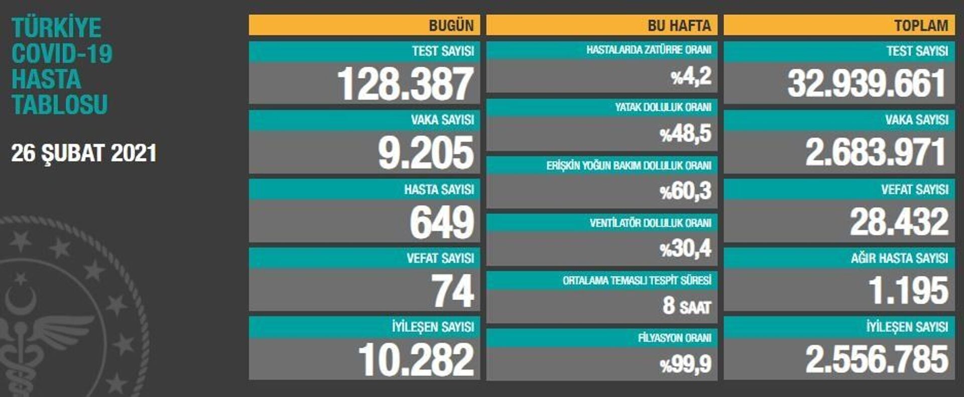 Türkiye'de koronavirüsten son 24 saatte 74 kişi hayatını kaybetti, 9 bin 205 kişinin testi pozitif çıktı - Sputnik Türkiye, 1920, 26.02.2021