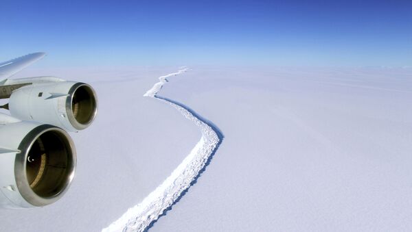 Antartika'da dev buz kütlesi buz sahanlığından koptu - Sputnik Türkiye
