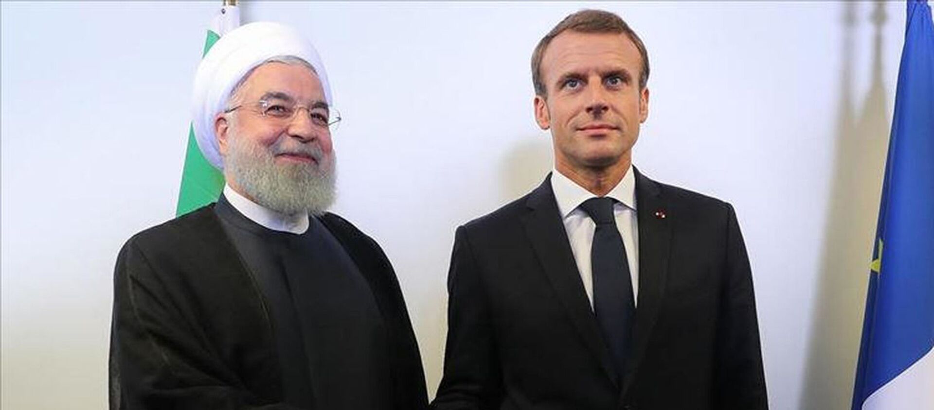 İran Cumhurbaşkanı Hasan Ruhani ile Fransa Cumhurbaşkanı Emmanuel Macron - Sputnik Türkiye, 1920, 02.03.2021