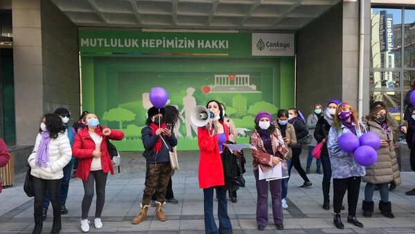 Ankara'da kadınlar günü - Sputnik Türkiye
