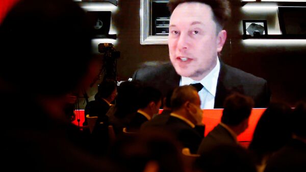 Tesla CEO'su Elon Musk, Çin Kalkınma Forumu'na video bağlantısıyla seslenirken - Sputnik Türkiye