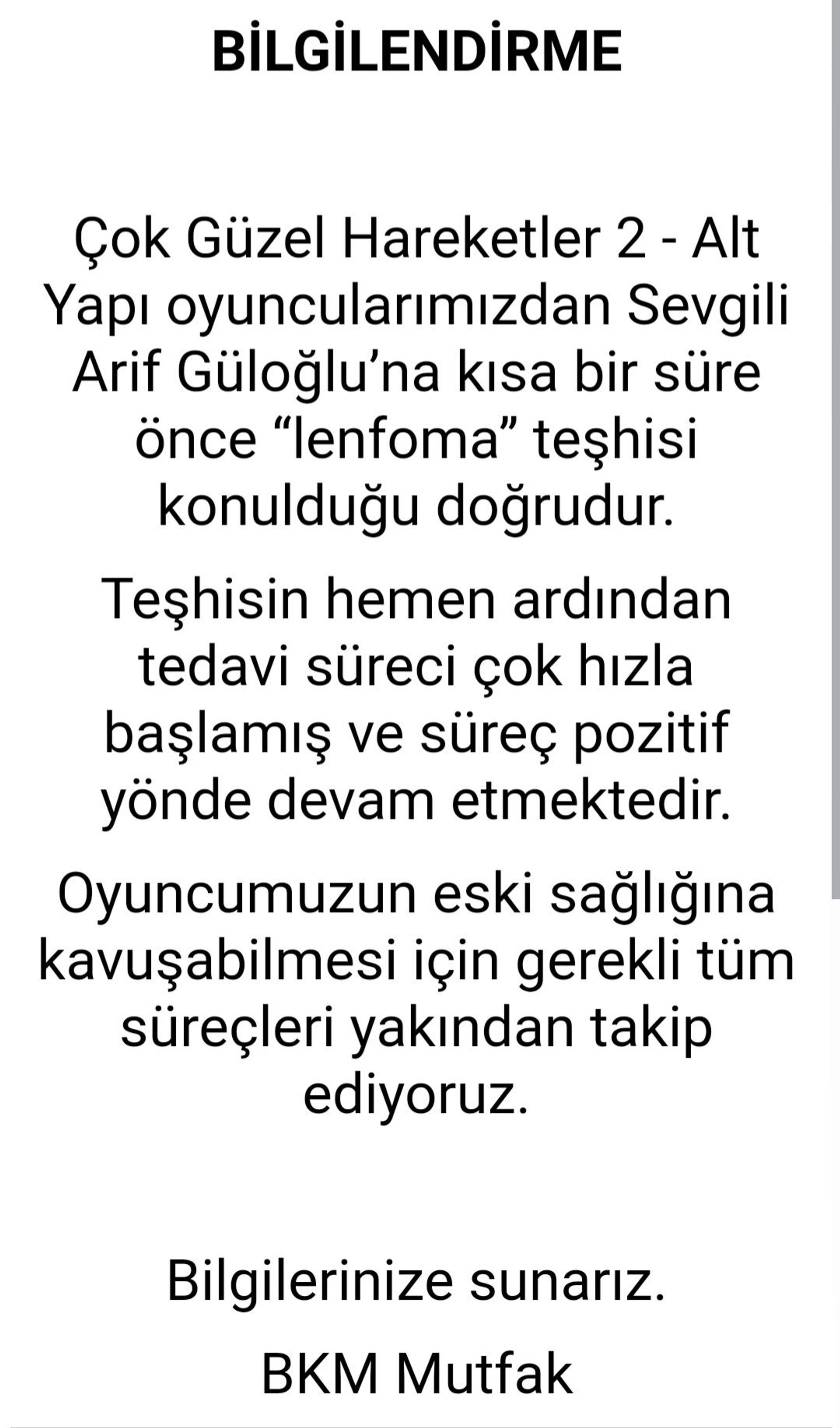 Çok Güzel Hareketler 2'nin oyuncularından Arif Güloğlu kansere yakalandı - Sputnik Türkiye, 1920, 29.03.2021