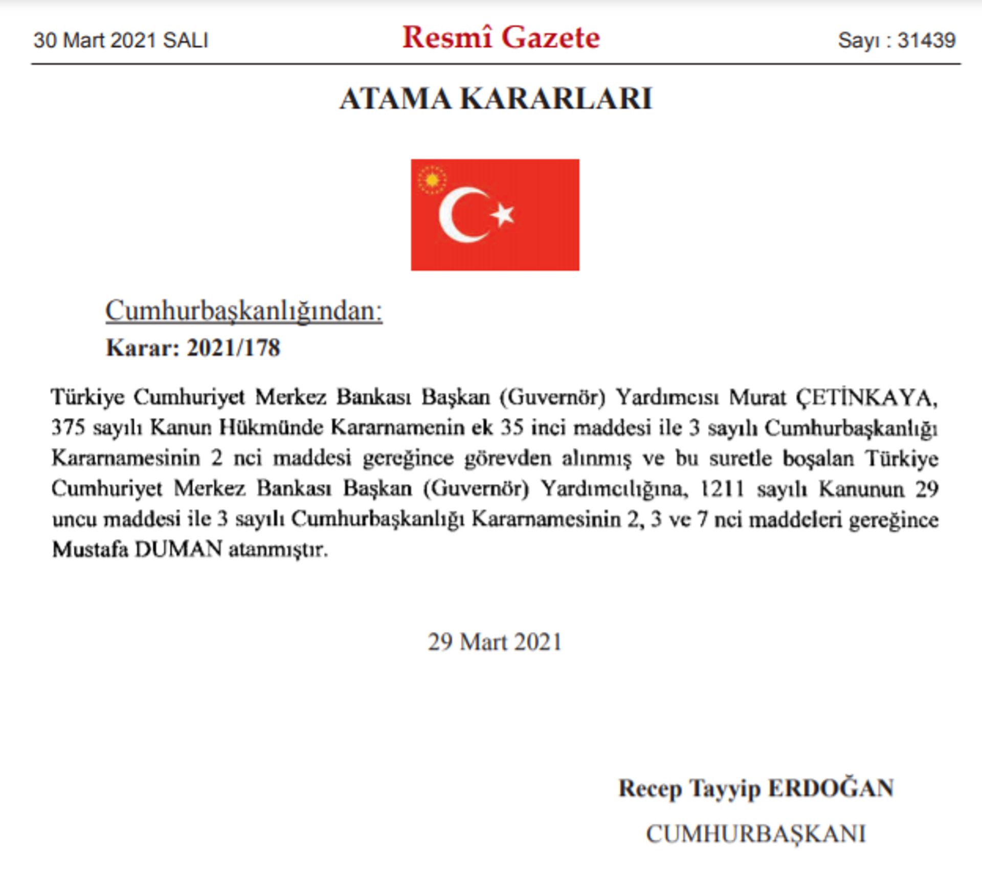 Merkez Bankası Başkan Yardımcısı değişti - Sputnik Türkiye, 1920, 30.03.2021