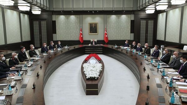 Milli Güvenlik Kurulu (MGK), Cumhurbaşkanı Recep Tayyip Erdoğan başkanlığında toplandı. - Sputnik Türkiye
