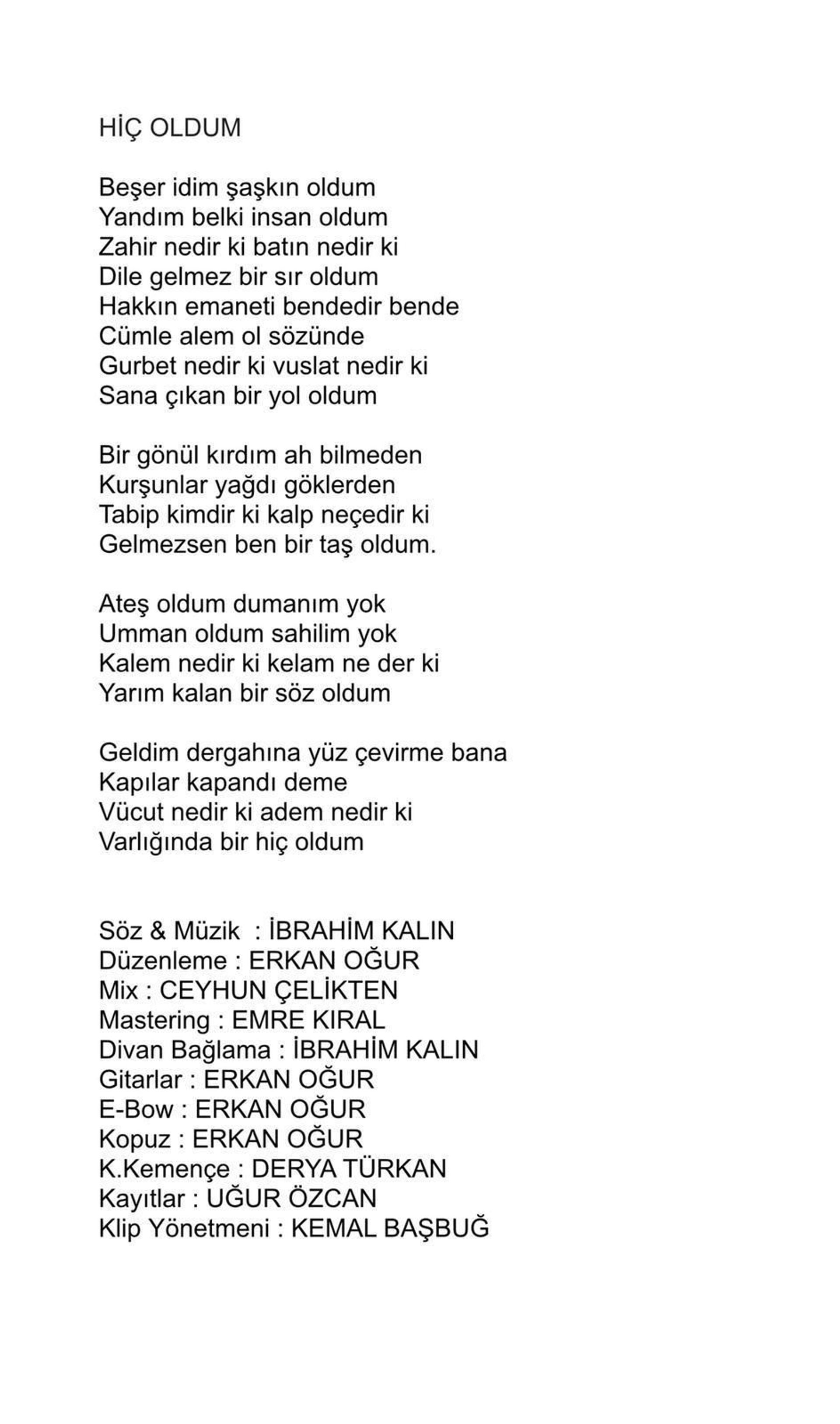 İbrahim Kalın'dan söz ve müziği kendisine ait 'Hiç Oldum' türküsü - Sputnik Türkiye, 1920, 14.04.2021