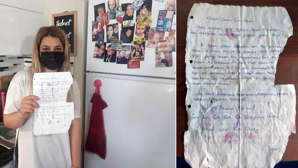 Depremde kaybettiği annesine 10 yıl önce yazdığı mektup, enkazdan çıktı - Sputnik Türkiye
