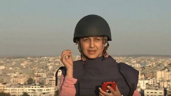Al Jazeera muhabiri- bomba- Gazze - Sputnik Türkiye