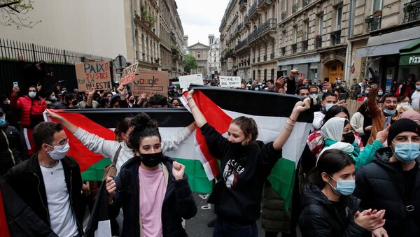 Fransa'da polis, Filistin'e destek gösterisine müdahale etti - Sputnik Türkiye