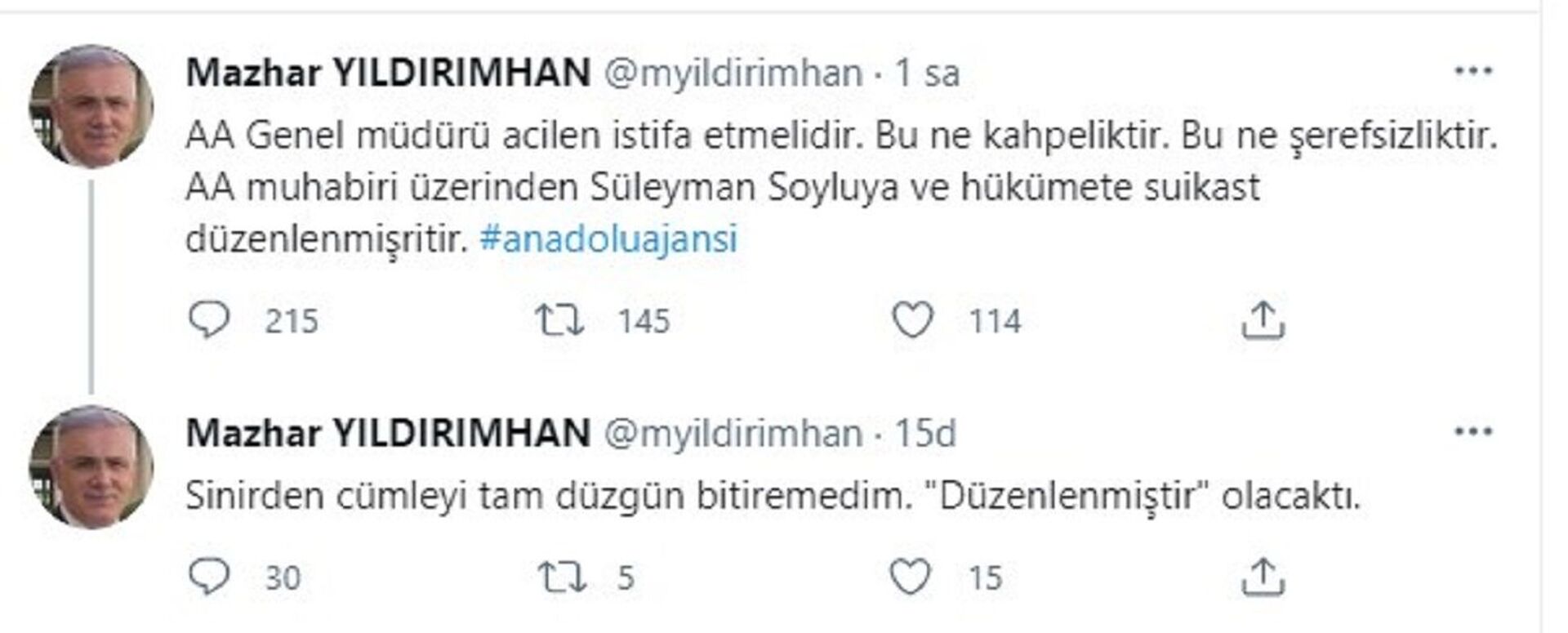 AA Muhabiri Musab Turan'dan ‘Sedat Peker’ sorusu: AK Parti Süleyman Soylu’dan daha mı küçük? - Sputnik Türkiye, 1920, 21.05.2021