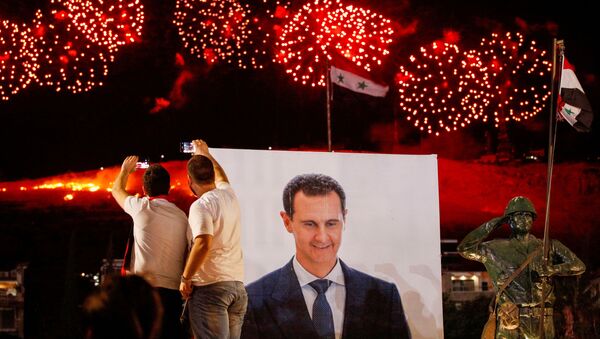 Suriye - Beşar Esad - seçim - kutlama  - Sputnik Türkiye