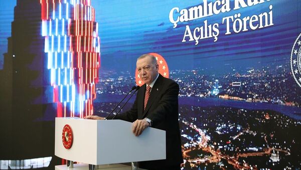 Cumhurbaşkanı Recep Tayyip Erdoğan - Çamlıca Kulesi Açılış Töreni - Sputnik Türkiye