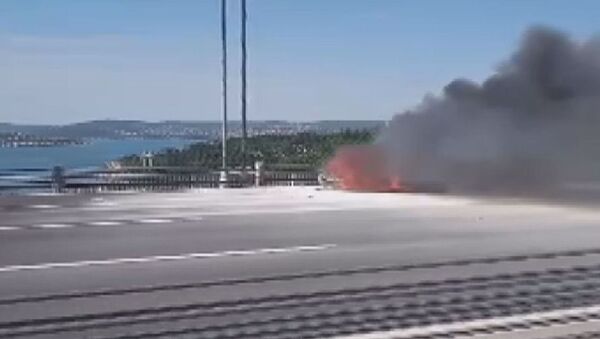 FSM'de araç yangını: Trafik kilitlendi - Sputnik Türkiye