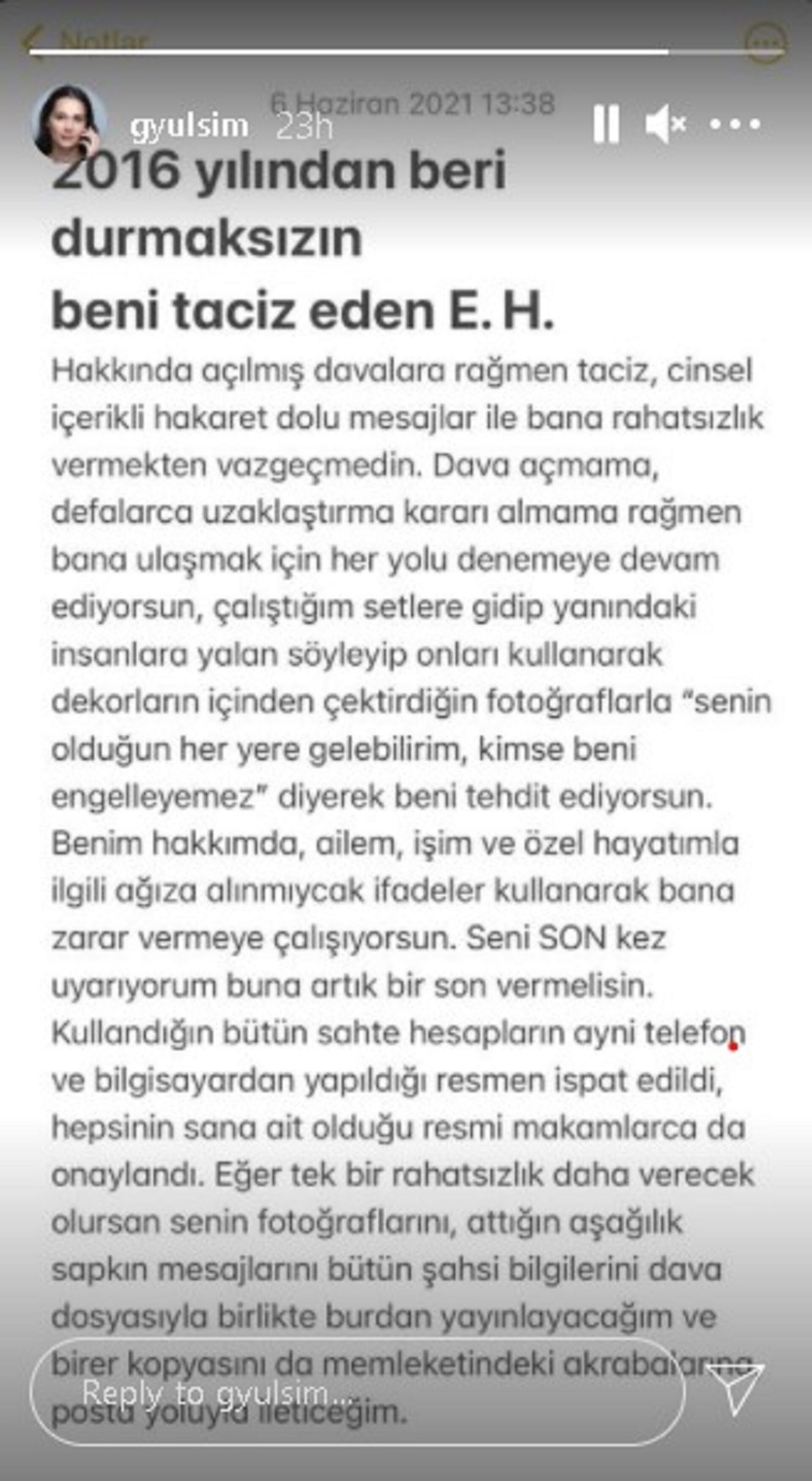 Gönül Dağı oyuncusu Gülsim Ali İlhan'ın yaptığı paylaşım - Sputnik Türkiye, 1920, 10.08.2021