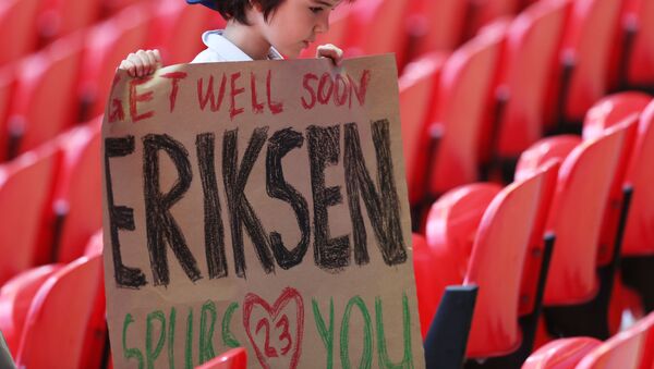 Christian Eriksen'e destek mesajları - Sputnik Türkiye