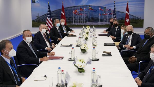 ABD Başkanı Joe Biden- Cumhurbaşkanı Recep Tayyip Erdoğan görüşmesi - Sputnik Türkiye