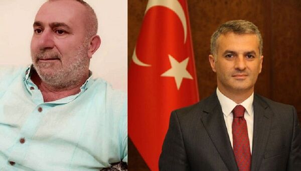 Azmmettiricinin babası Ayhan Kılıç-Yomra Belediye Başkanı Mustafa Bıyık - Sputnik Türkiye