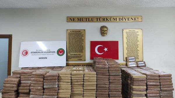 Mersin Limanı'nda 1 ton kokain ele geçirildi - Sputnik Türkiye