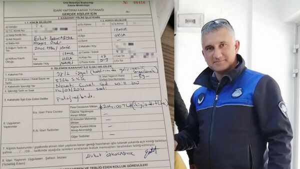 zabıta memuru kendisine ceza yazdı - Sputnik Türkiye