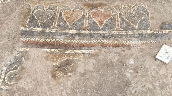 Samsun`da kurtarma kazısında ortaya çıkan kalp desenli mozaik müzede sergilenecek - Sputnik Türkiye