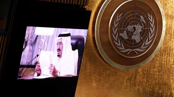 Suudi Arabistan Kralı Selman, Birleşmiş Milletler (BM) 76. Genel Kurulu'nda telekonferans aracılığıyla bir konuşma yaptı. - Sputnik Türkiye