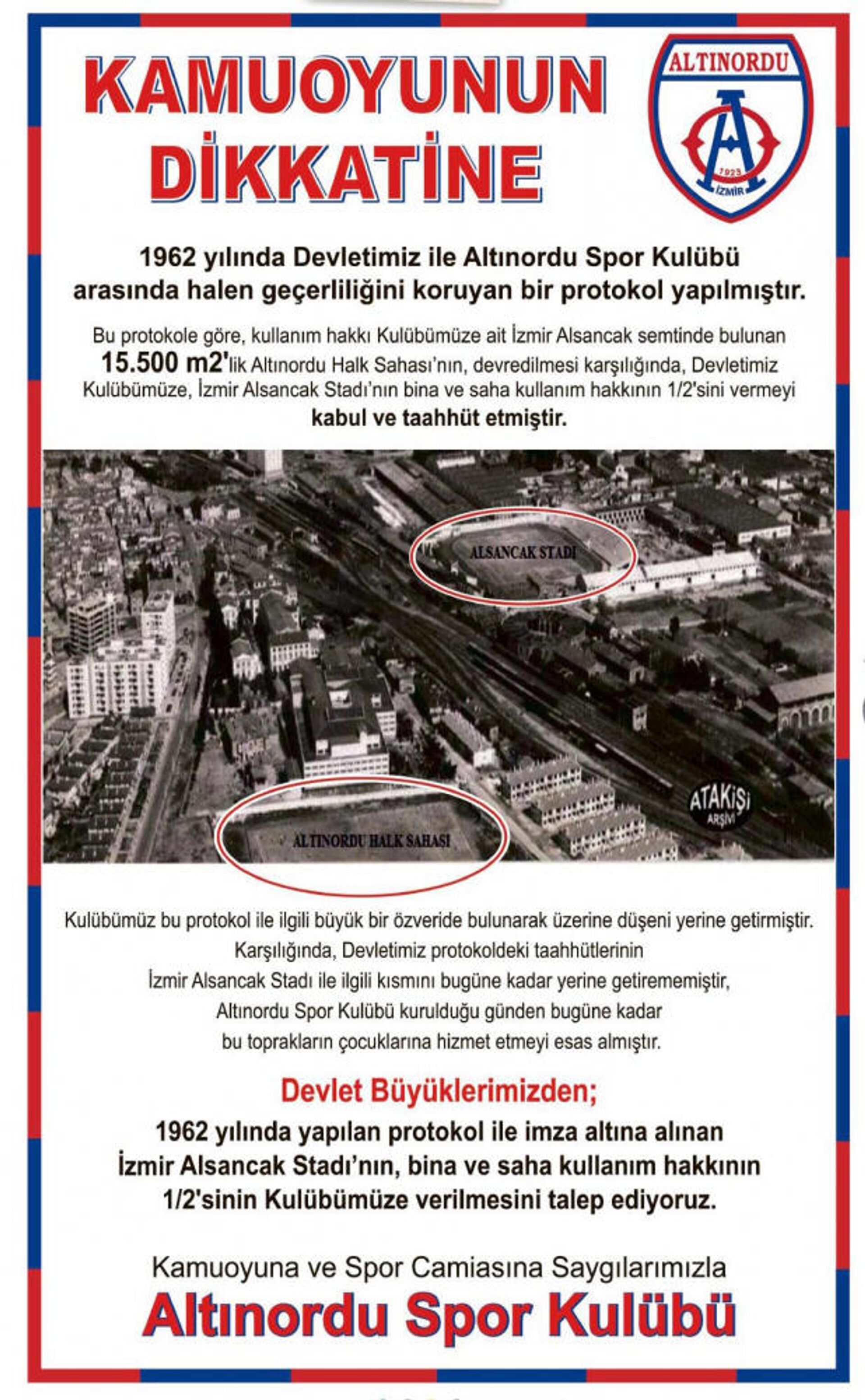 Altınordu, Alsancak Stadı'nın kullanım hakkının yarısını talep etti
 - Sputnik Türkiye, 1920, 17.10.2021