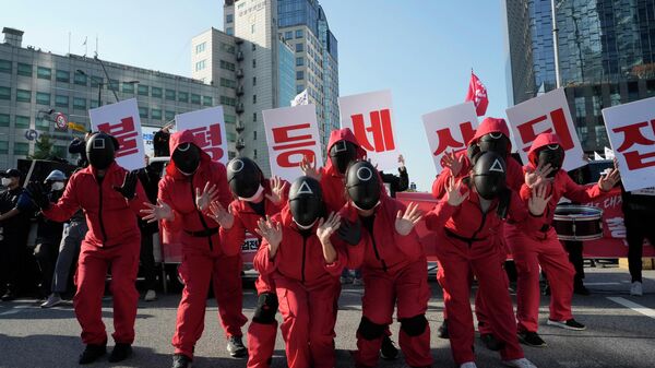 Güney Kore'de sendikalar greve çıktı - Sputnik Türkiye
