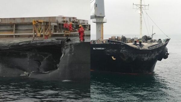Marmara Denizi'nde 2 yük gemisi çarpıştı - Sputnik Türkiye
