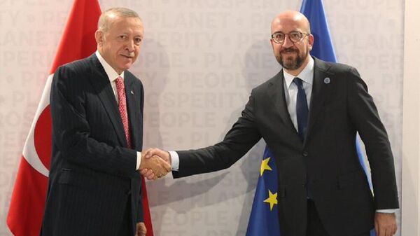 Cumhurbaşkanı Erdoğan AB Konseyi Başkanı Charles Michel ile görüştü  - Sputnik Türkiye