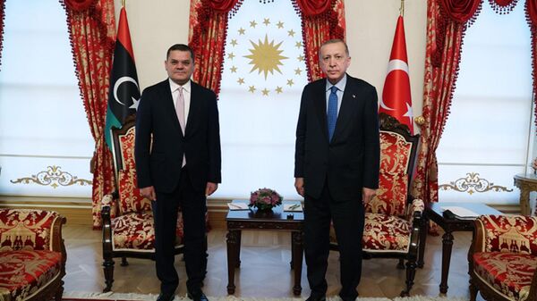 Cumhurbaşkanı Erdoğan, Libya Başbakanı Abdulhamid Dibeybe'yi kabul etti - Sputnik Türkiye