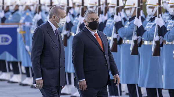 Cumhurbaşkanı Erdoğan, Macaristan Başbakanı Orban'ı resmi törenle karşıladı - Sputnik Türkiye