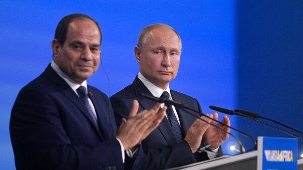 Mısır Cumhurbaşkanı Abdulfettah el Sisi, Vladimir Putin  - Sputnik Türkiye