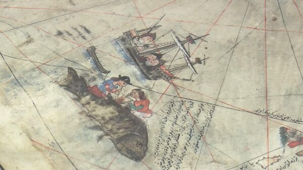 Piri Reis'in dünya haritası yeniden Topkapı Sarayı'nda sergilenmeye başlandı - Sputnik Türkiye