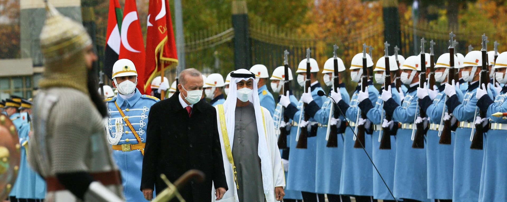 Cumhurbaşkanı Erdoğan, BAE Veliaht Prensi bin Zayed'i resmi törenle karşıladı - Sputnik Türkiye, 1920, 25.11.2021