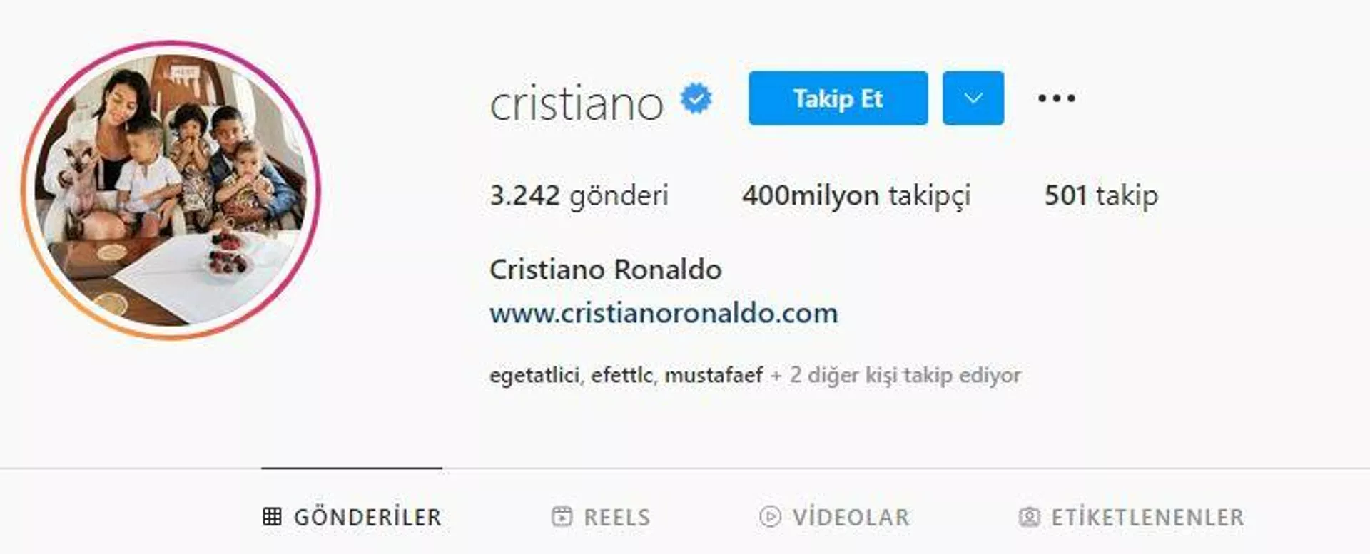 Instagram hesabı 400 milyon takipçiye ulaşan Cristiano Ronaldo, bu sayıya ulaşan dünyadaki ilk kişi oldu - Sputnik Türkiye, 1920, 07.02.2022