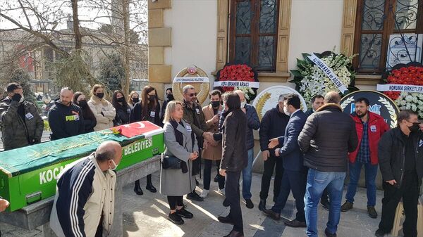 Öldürülen gazeteci Güngör Arslan'ın cenaze töreni - Sputnik Türkiye