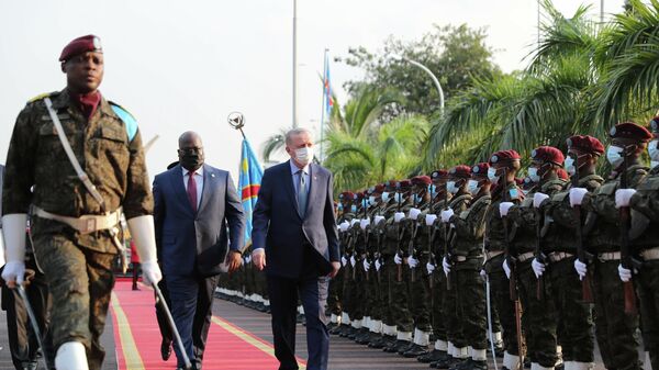 Cumhurbaşkanı Recep Tayyip Erdoğan, resmi ziyaret düzenlediği Kongo Demokratik Cumhuriyeti’nde resmi törenle karşılandı. - Sputnik Türkiye