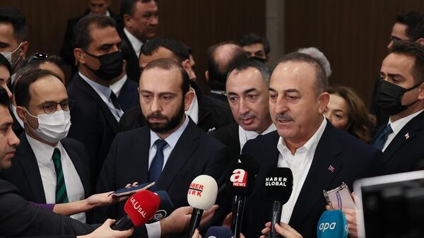 Dışişleri Bakanı Mevlüt Çavuşoğlu ve Ermenistan Dışişleri Bakanı Ararat Mirzoyan  - Sputnik Türkiye