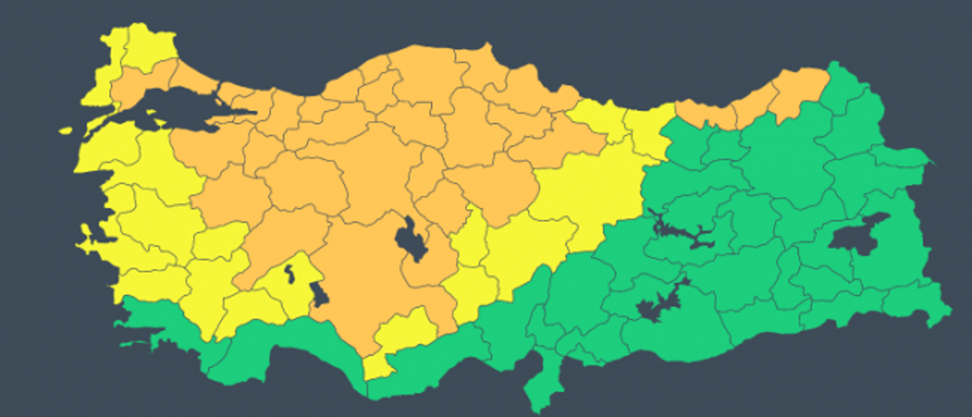 31 ile turuncu, 18 ile sarı kodlu uyarı - Sputnik Türkiye, 1920, 03.04.2022
